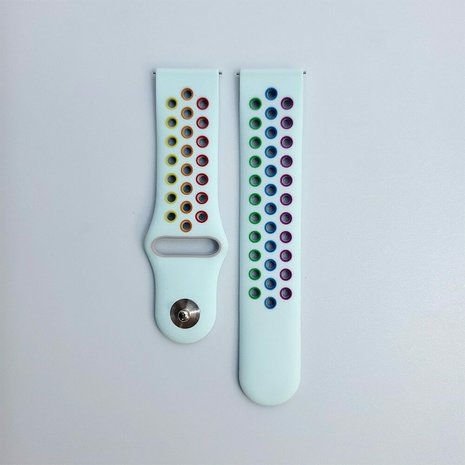 Strap-it® Strap-it Samsung Galaxy Watch 3 45mm Sportarmband (Hellblau / Bunt)