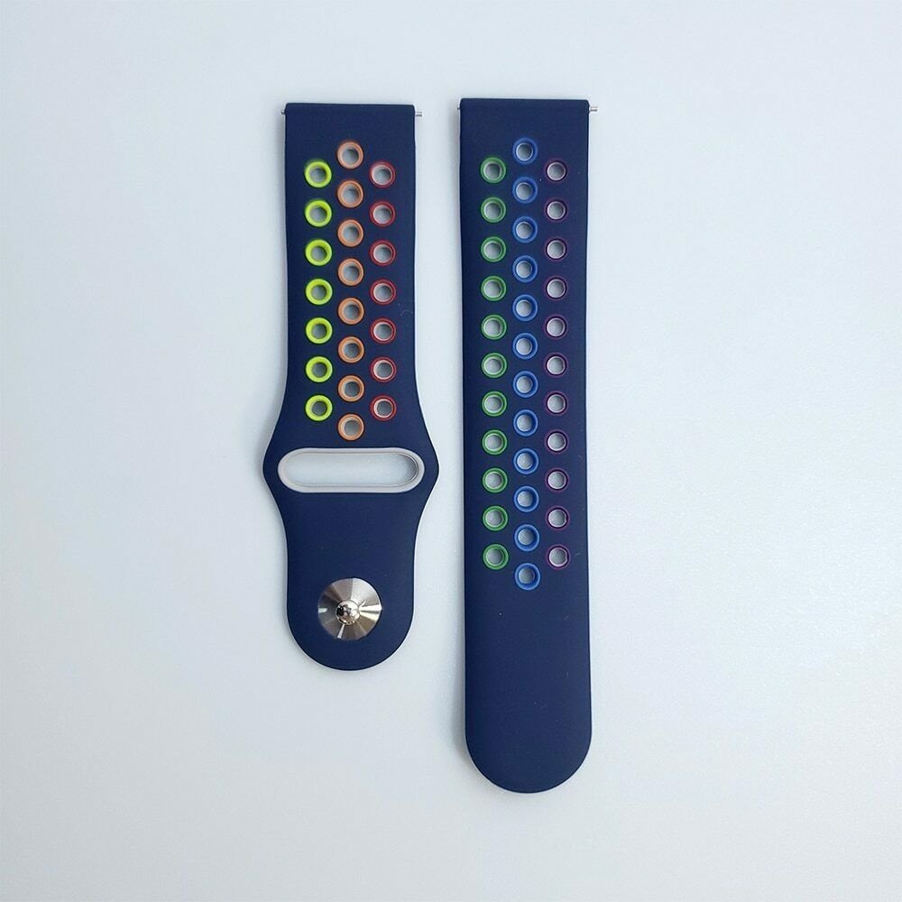Strap-it® Strap-it Samsung Galaxy Watch 3 45mm Sportarmband (Dunkelblau / Bunt)