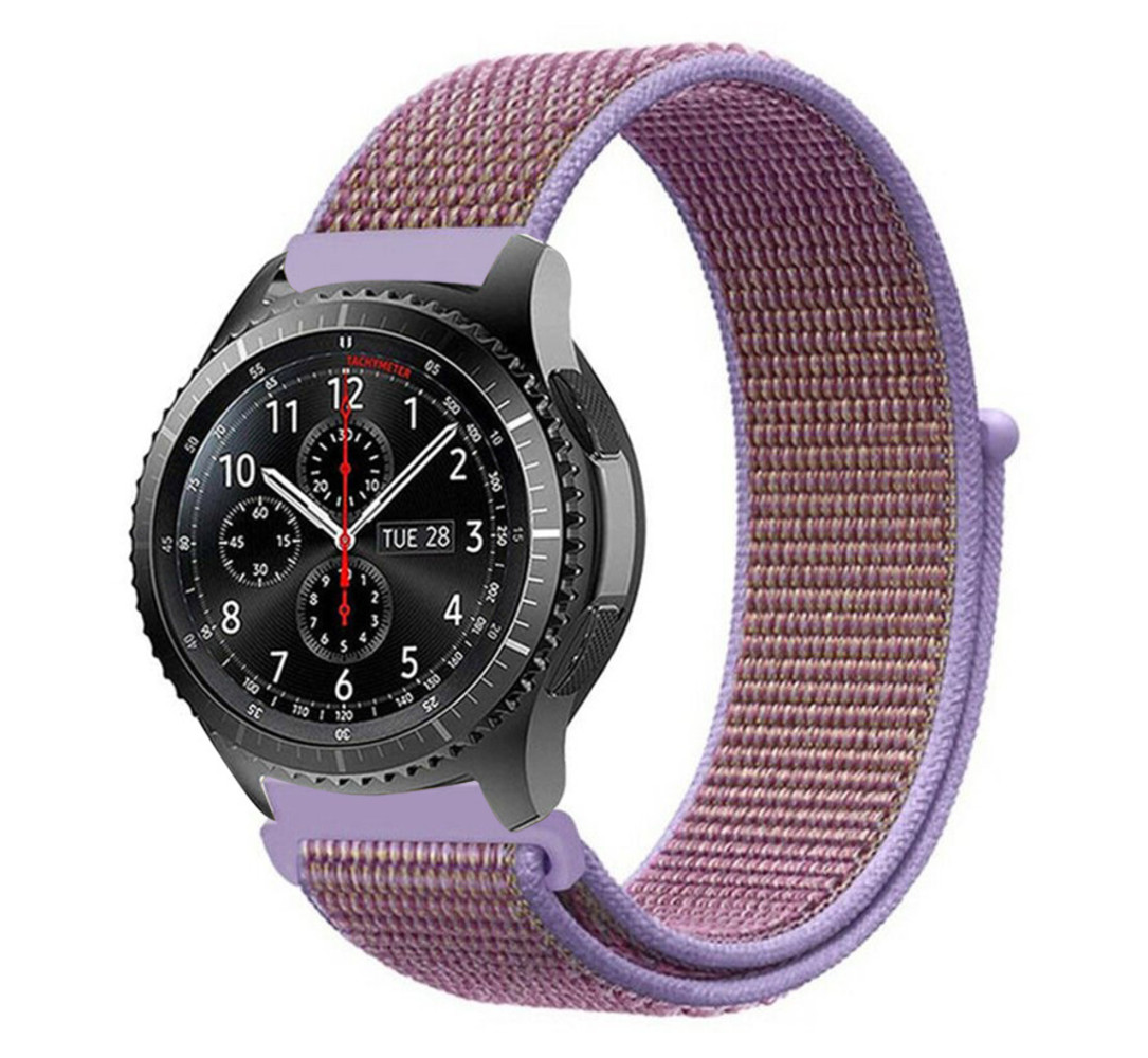 Strap-it® Strap-it Samsung Galaxy Watch 46mm Nylon Armband (Lila)