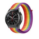 Strap-it® Samsung Galaxy Watch 46mm Nylon Armband (Regenbogen) Strap-it® Samsung Galaxy Watch 46mm Nylon Armband (Regenbogen)
