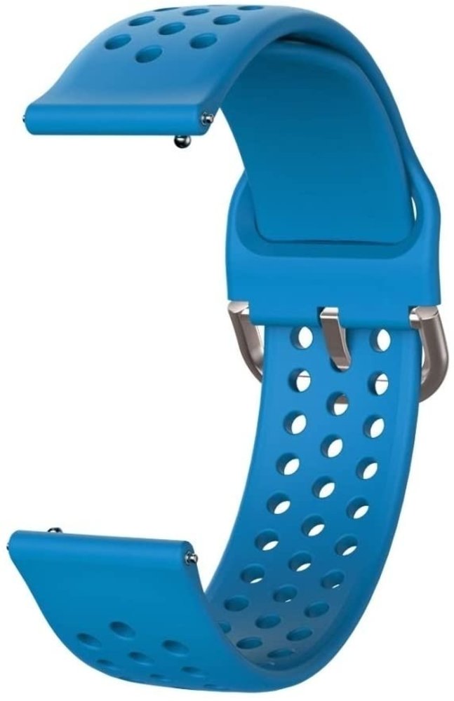 Strap-it® Strap-it Samsung Galaxy Watch 42mm Armband Silikon mit Löchern (Hellblau)