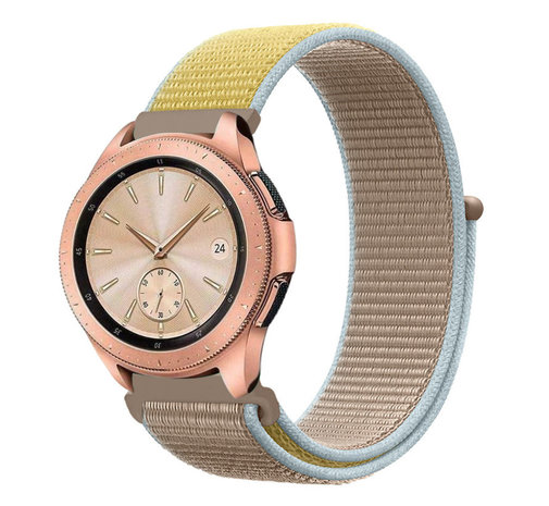 Strap-it® Strap-it Samsung Galaxy Watch 42mm Armband Nylon (Kamel)