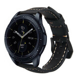 Strap-it® Samsung Galaxy Watch 42mm Armband Leder (Schwarz) Strap-it® Samsung Galaxy Watch 42mm Armband Leder (Schwarz)