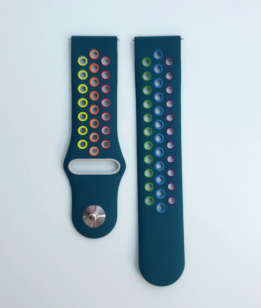 Strap-it® Strap-it Samsung Galaxy Watch 42mm Sportarmband (kieferngrün Bunt)