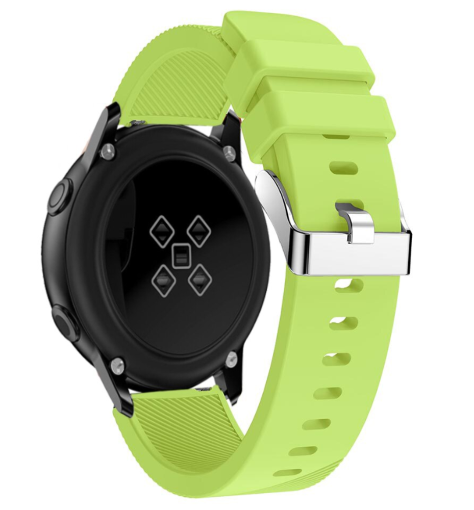 Strap-it® Strap-it Samsung Galaxy Watch Active / Active 2 Armband Silikon (Hellgrün)