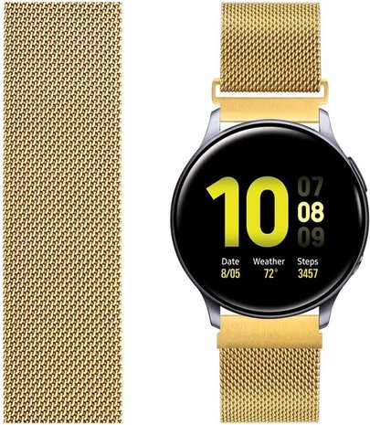 Strap-it® Strap-it Samsung Galaxy Watch Active / Active 2 Milanese Armband (Gold) Strap-it® Strap-it Samsung Galaxy Watch Active / Active 2 Milanese Armband (Gold)