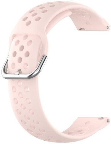 Strap-it® Strap-it Samsung Galaxy Watch Active / Active 2 Silikonarmband mit Löchern (Hellrosa)