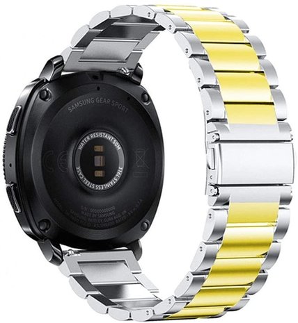 Strap-it® Strap-it Samsung Gear Sport Gliederarmband (Silber / Gold) Strap-it® Strap-it Samsung Gear Sport Gliederarmband (Silber / Gold)