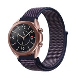 Strap-it® Samsung Galaxy Watch 3 41mm Nylon Armband (Lila-Blau) Strap-it® Samsung Galaxy Watch 3 41mm Nylon Armband (Lila-Blau)