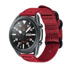Strap-it® Strap-it Samsung Galaxy Watch 3 45mm Nylon schnallenband (Rot)