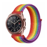 Strap-it® Samsung Galaxy Watch 3 41mm Nylon Armband (Regenbogen) Strap-it® Samsung Galaxy Watch 3 41mm Nylon Armband (Regenbogen)