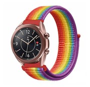 Strap-it® Samsung Galaxy Watch 3 41mm Nylon Armband (Regenbogen)