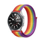 Strap-it® Samsung Galaxy Watch 3 45mm Nylon Armband (Regenbogen)