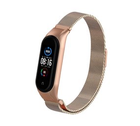 Strap-it® Xiaomi Mi band 5 Milanese Armband (Bronze-Gold) Strap-it® Xiaomi Mi band 5 Milanese Armband (Bronze-Gold)
