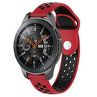 Strap-it® Strap-it Samsung Galaxy Watch 46mm Sportarmband (Rot-Schwarz)