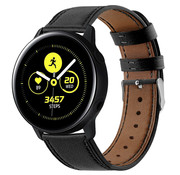 Strap-it® Samsung Galaxy Watch Active / Active 2 Armband Leder (schlankes Schwarz)