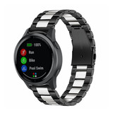 Strap-it® Garmin Vivoactive 4 Gliederarmband - 45 mm - Schwarz / Silber Strap-it® Garmin Vivoactive 4 Gliederarmband - 45 mm - Schwarz / Silber