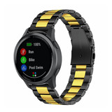 Strap-it® Garmin Vivoactive 4 Gliederarmband - 45 mm - Schwarz / Gold Strap-it® Garmin Vivoactive 4 Gliederarmband - 45 mm - Schwarz / Gold