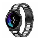 Strap-it® Garmin Venu (SQ) Stahlband (Schwarz / Silber) Strap-it® Garmin Venu (SQ) Stahlband (Schwarz / Silber)