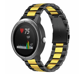 Strap-it® Garmin Vivoactive 3 Gliederarmband (Schwarz / Gold) Strap-it® Garmin Vivoactive 3 Gliederarmband (Schwarz / Gold)