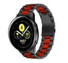 Strap-it® Strap-it Samsung Galaxy Watch Active / Active 2 Gliederamband (Schwarz / Rot)