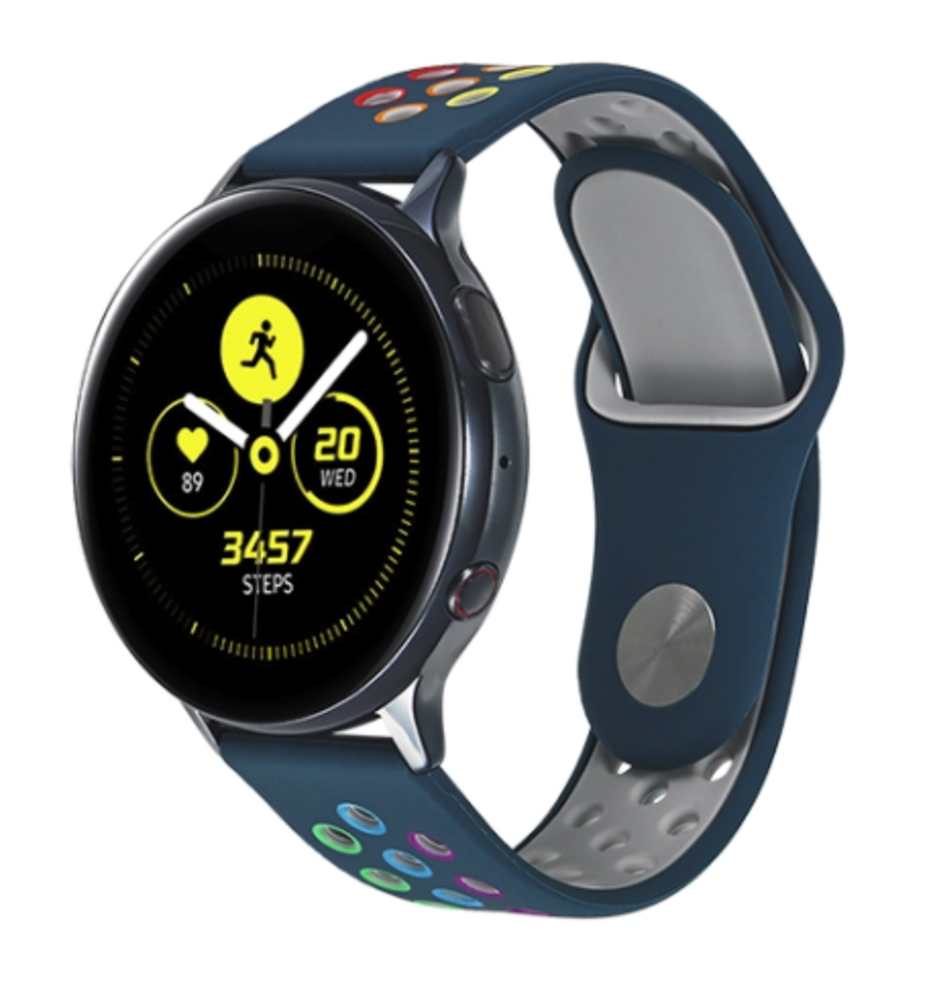 Strap-it® Strap-it Samsung Galaxy Watch 42mm Sportarmband (kieferngrün Bunt)