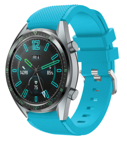 Strap-it® Strap-it Huawei Watch GT 2 Silikonarmband (Hellblau)