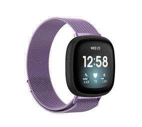 Strap-it® Fitbit Versa 3 Milanese Band (Hellviolett) Strap-it® Fitbit Versa 3 Milanese Band (Hellviolett)