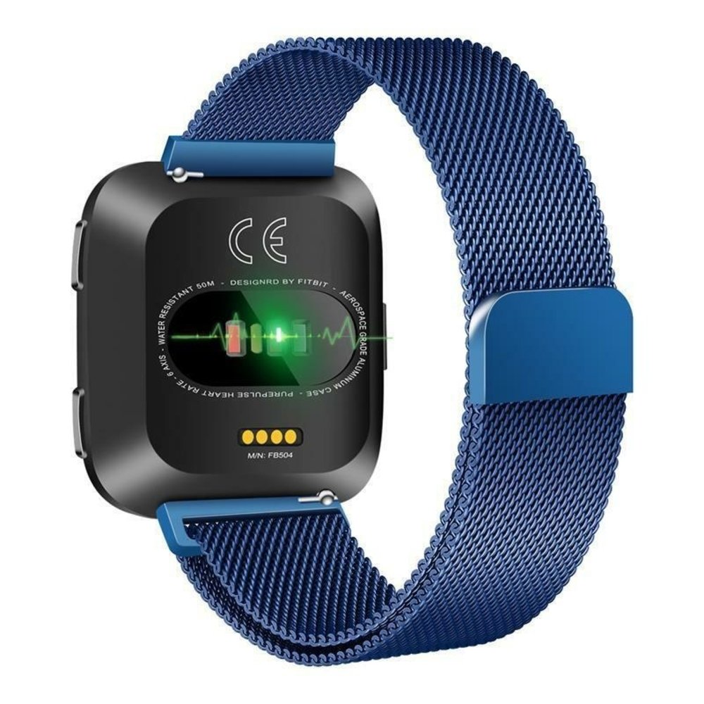 Strap-it® Strap-it Fitbit Versa / Versa 2 Milanese Band - Blau