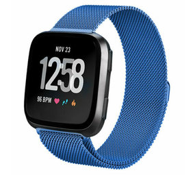 Strap-it® Fitbit Versa / Versa 2 Milanese Band - Blau Strap-it® Fitbit Versa / Versa 2 Milanese Band - Blau