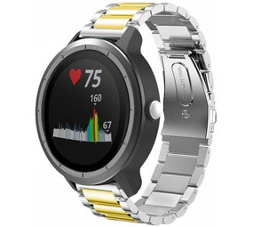 Strap-it® Garmin Vivoactive 3 Gliederarmband (Silber / Gold) Strap-it® Garmin Vivoactive 3 Gliederarmband (Silber / Gold)