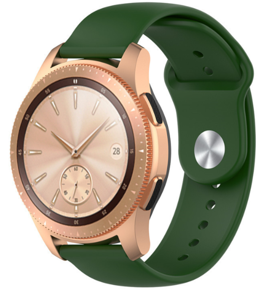 Strap-it® Strap-it Samsung Galaxy Watch 42mm Sportarmband (Armeegrün)