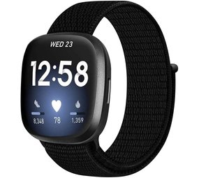 Strap-it® Fitbit Versa 3 Armband Nylon (Schwarz) Strap-it® Fitbit Versa 3 Armband Nylon (Schwarz)