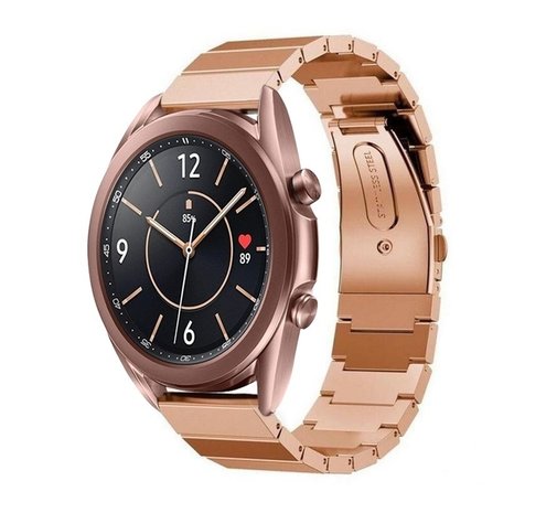 Strap-it® Strap-it Samsung Galaxy Watch 3 41mm Armband Metall (Roségold)