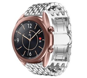 Strap-it® Samsung Galaxy Watch 3 41mm Drache Gliederarmband (Silber) Strap-it® Samsung Galaxy Watch 3 41mm Drache Gliederarmband (Silber)
