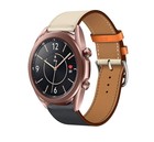 Strap-it® Strap-it Samsung Galaxy Watch 3 41mm Lederarmband (Weiß / Dunkelblau)