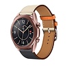 Strap-it® Strap-it Samsung Galaxy Watch 3 41mm Lederarmband (Weiß / Dunkelblau) Strap-it® Strap-it Samsung Galaxy Watch 3 41mm Lederarmband (Weiß / Dunkelblau)