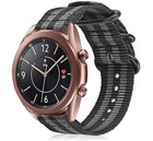 Strap-it® Strap-it Samsung Galaxy Watch 3 41mm Nylon schnallenband (Schwarz / Grau)