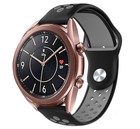 Strap-it® Strap-it Samsung Galaxy Watch 3 41mm Sportarmband (Schwarz / Grau)