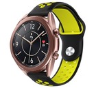 Strap-it® Strap-it Samsung Galaxy Watch 3 41mm Sportarmband (Schwarz / Gelb)