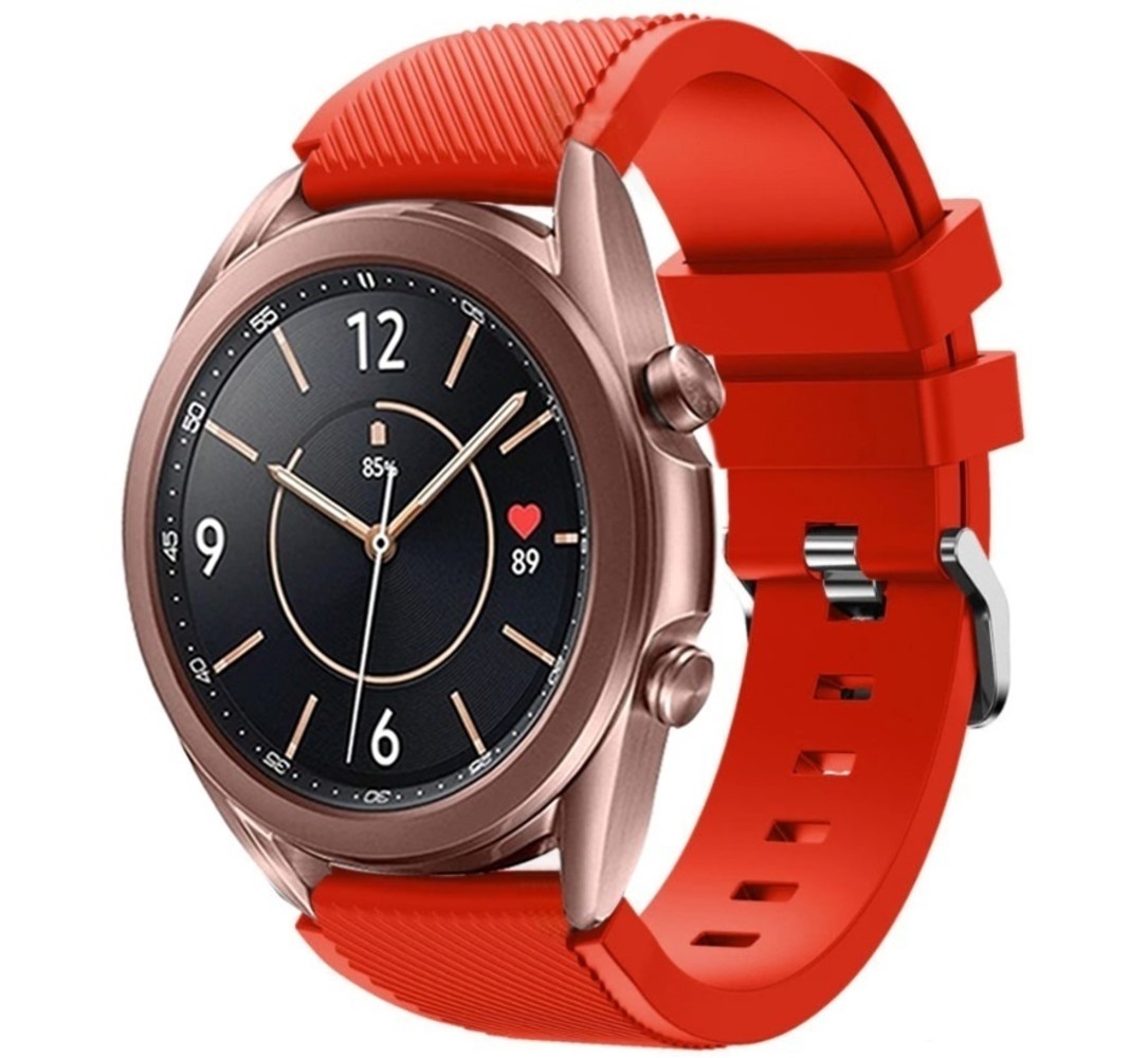 Strap-it® Strap-it Samsung Galaxy Watch 3 41mm Armband Silikon (Rot)