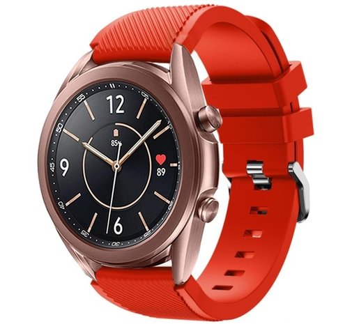 Strap-it® Strap-it Samsung Galaxy Watch 3 41mm Armband Silikon (Rot)