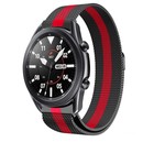 Strap-it® Strap-it Samsung Galaxy Watch 3 45mm Milanese Armband (Schwarz / Rot)