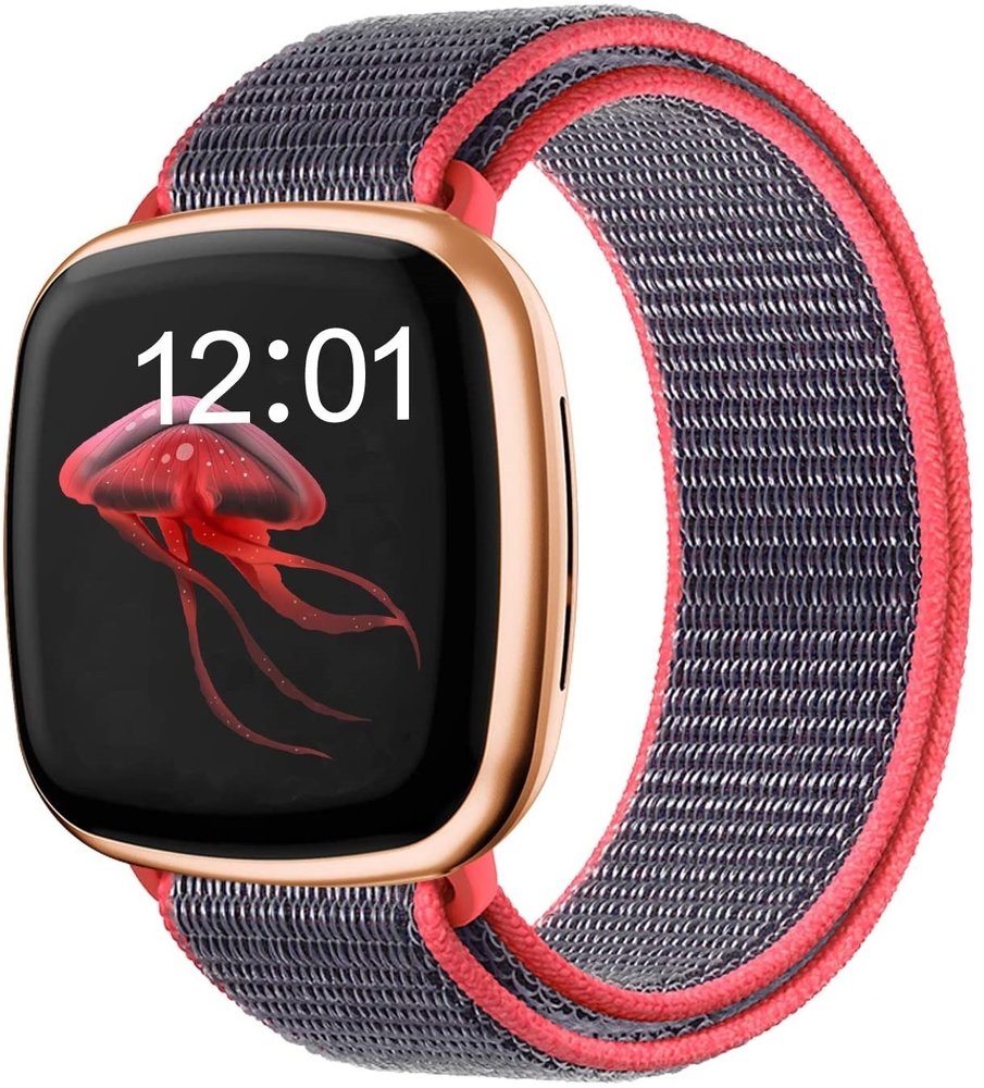 Strap-it® Strap-it Fitbit Sense Nylon Armband (Helles Pulver) Strap-it® Strap-it Fitbit Sense Nylon Armband (Helles Pulver)