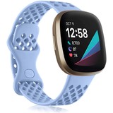 Strap-it® Fitbit Sense Silikonband mit Löchern (Lila)