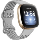 Strap-it® Fitbit Sense Silikonband mit Löchern (Grau)