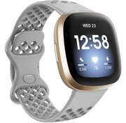 Strap-it® Fitbit Sense Silikonband mit Löchern (Grau)