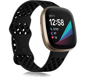 Strap-it® Fitbit Versa 3 Silikonband mit Löchern (Schwarz) Strap-it® Fitbit Versa 3 Silikonband mit Löchern (Schwarz)