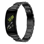 Strap-it® Strap-it Samsung Gear Fit 2 (Pro) Gliederarmband (Schwarz)