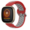 Strap-it® Strap-it Fitbit Sense Sportarmband (Rot / Grau) Strap-it® Strap-it Fitbit Sense Sportarmband (Rot / Grau)